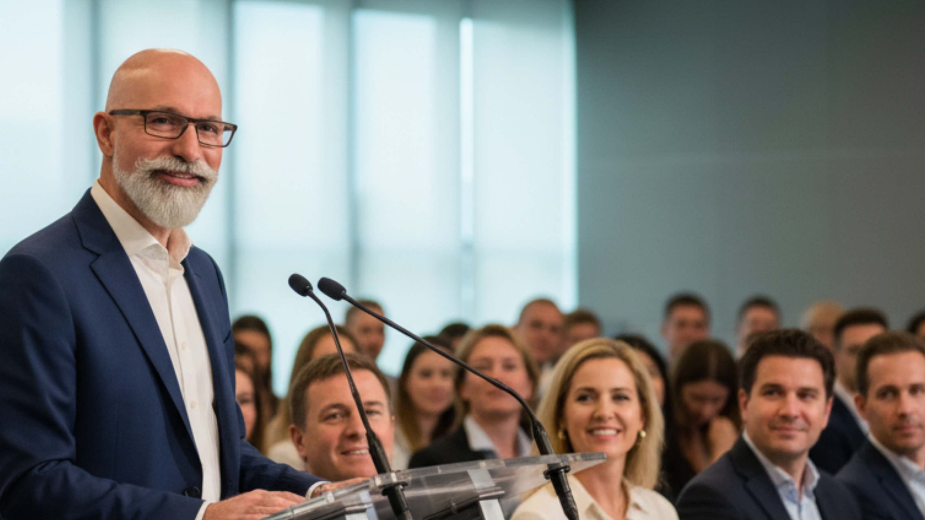 Dr. Hercules Kollias delivering a transformational keynote speech
